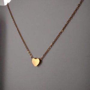 Mommy Daughter Love - Two 18K Gold Plated 3D Dainty Heart Necklaces